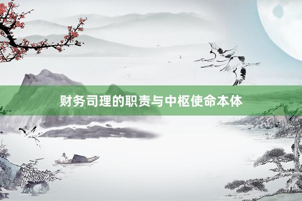 财务司理的职责与中枢使命本体